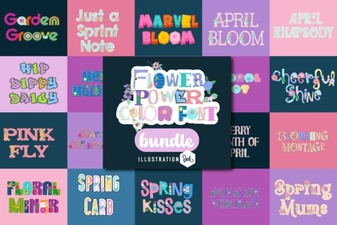 The Flower Power Creative Color Font Project